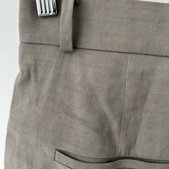 Judith and Charles high waist pleated linen grey trouser pant - Picture 11 of 11